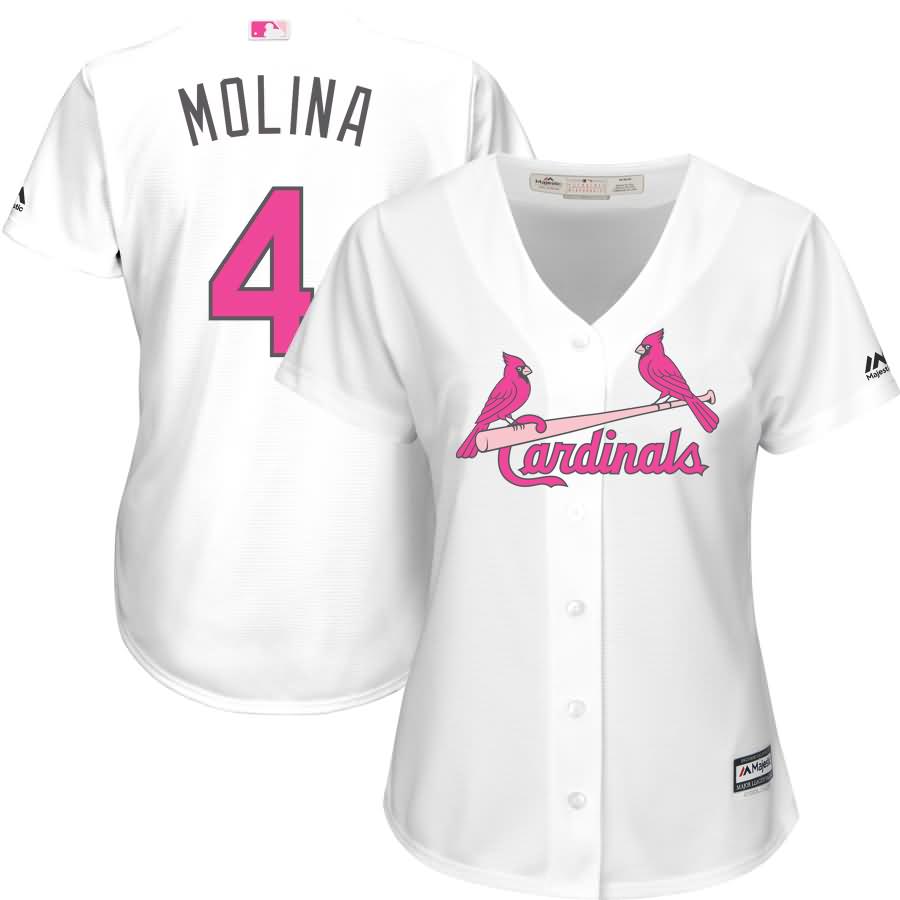 Yadier Molina St. Louis Cardinals Majestic Women's Mother's Day Cool Base Replica Jersey - White