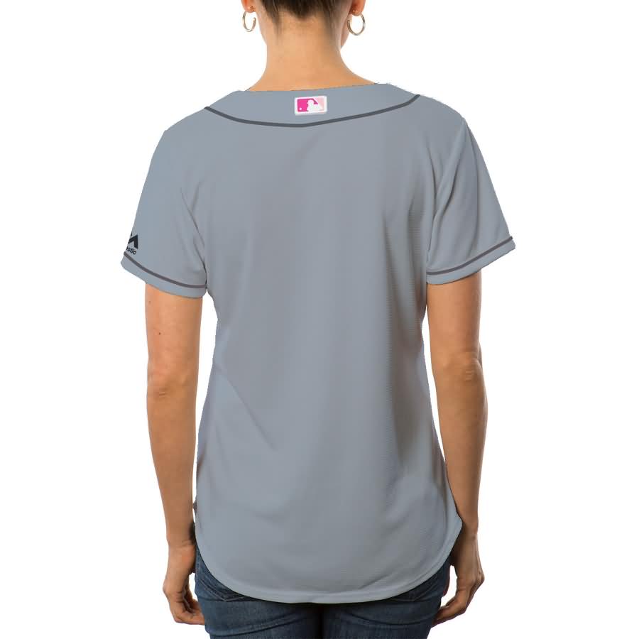 New York Mets Majestic Women's Mother's Day Cool Base Replica Team Jersey - Gray