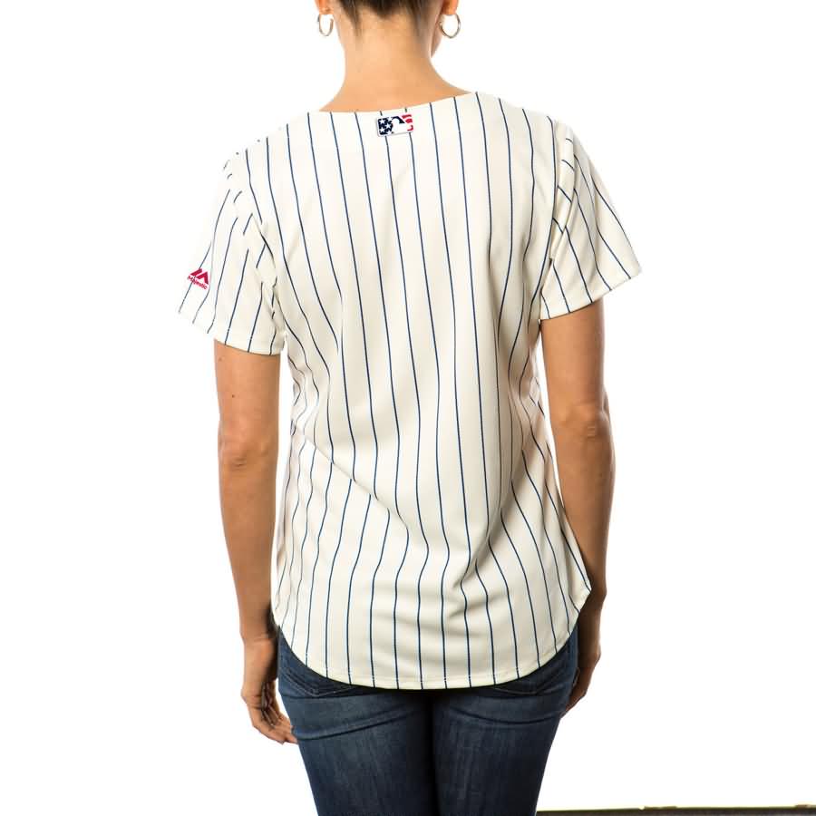 New York Mets Majestic Women's Fashion Stars & Stripes Cool Base Jersey - White