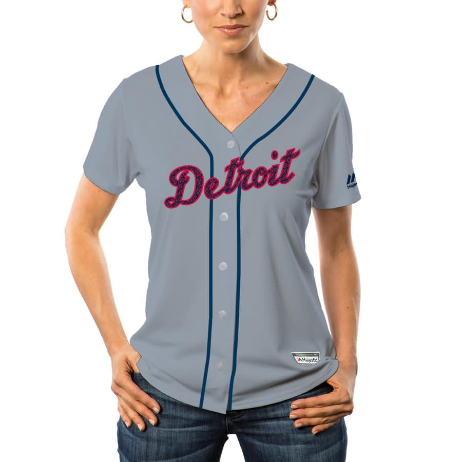 Miguel Cabrera Detroit Tigers Majestic Women's Fashion Stars & Stripes Cool Base Player Jersey - Gray