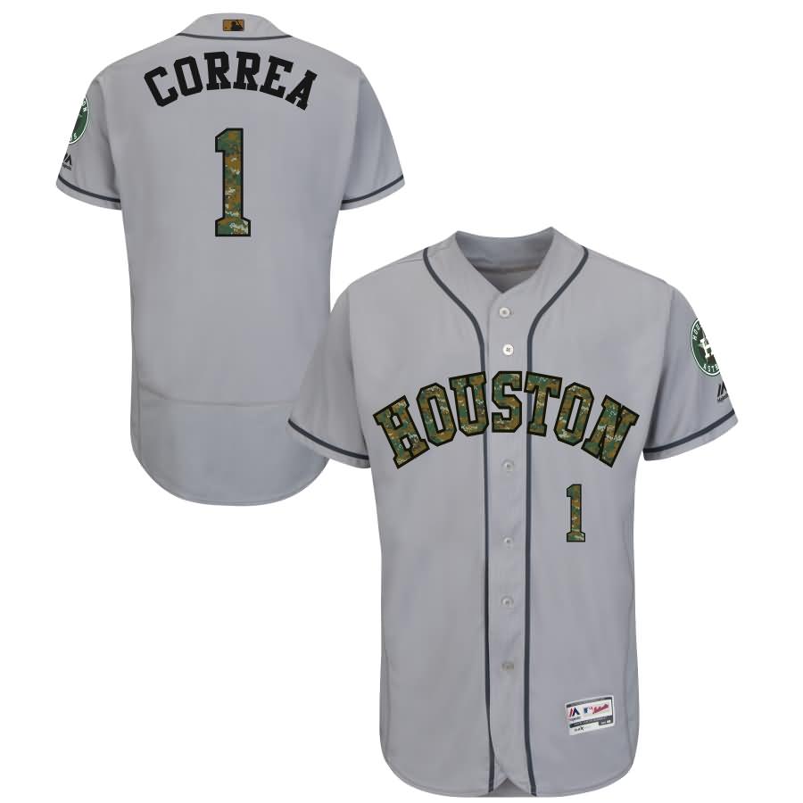 Carlos Correa Houston Astros Majestic Fashion 2016 Memorial Day Flex Base Jersey - Gray