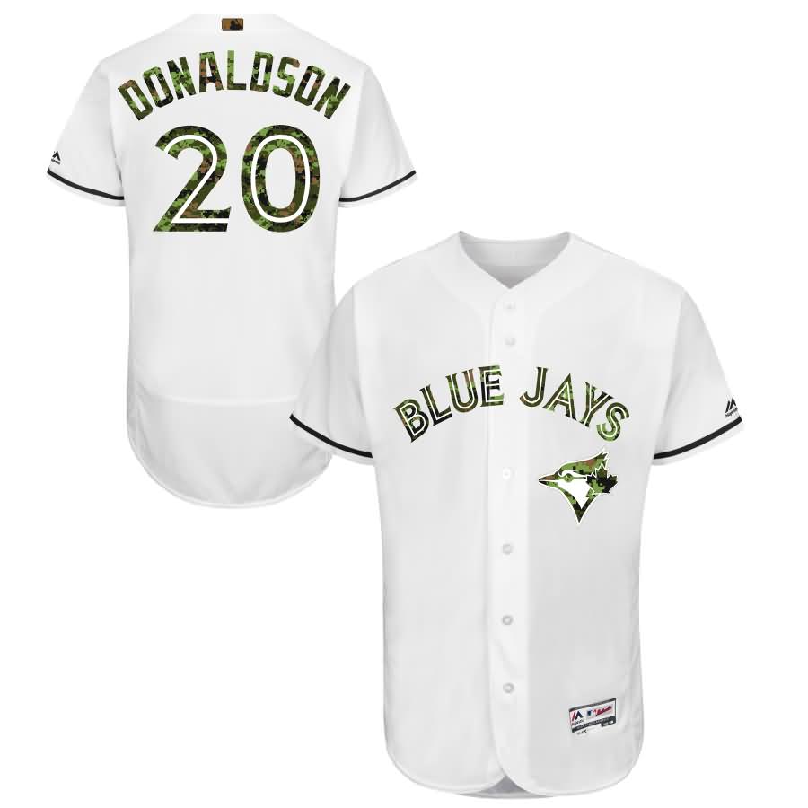 Josh Donaldson Toronto Blue Jays Majestic Fashion 2016 Memorial Day Flex Base Jersey - White