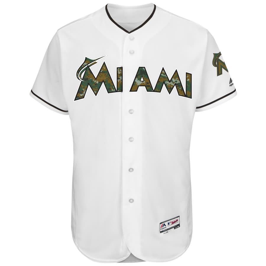 Giancarlo Stanton Miami Marlins Majestic Fashion 2016 Memorial Day Flex Base Jersey - White