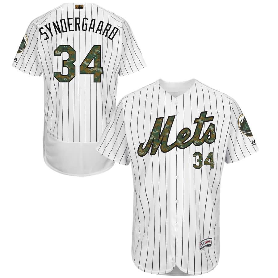 Noah Syndergaard New York Mets Majestic Fashion 2016 Memorial Day Flex Base Jersey - White