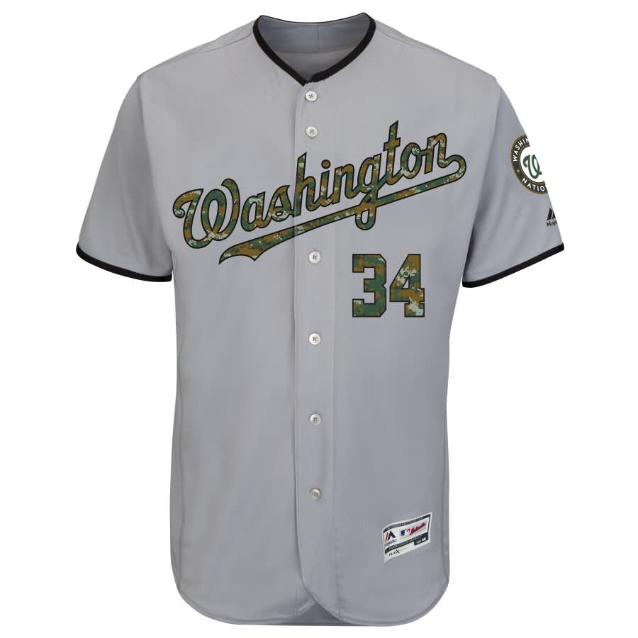 Bryce Harper Washington Nationals Majestic Fashion 2016 Memorial Day Flex Base Jersey - Gray