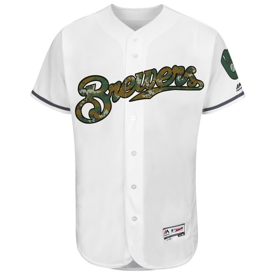 Milwaukee Brewers Majestic Fashion 2016 Memorial Day Flex Base Team Jersey - White