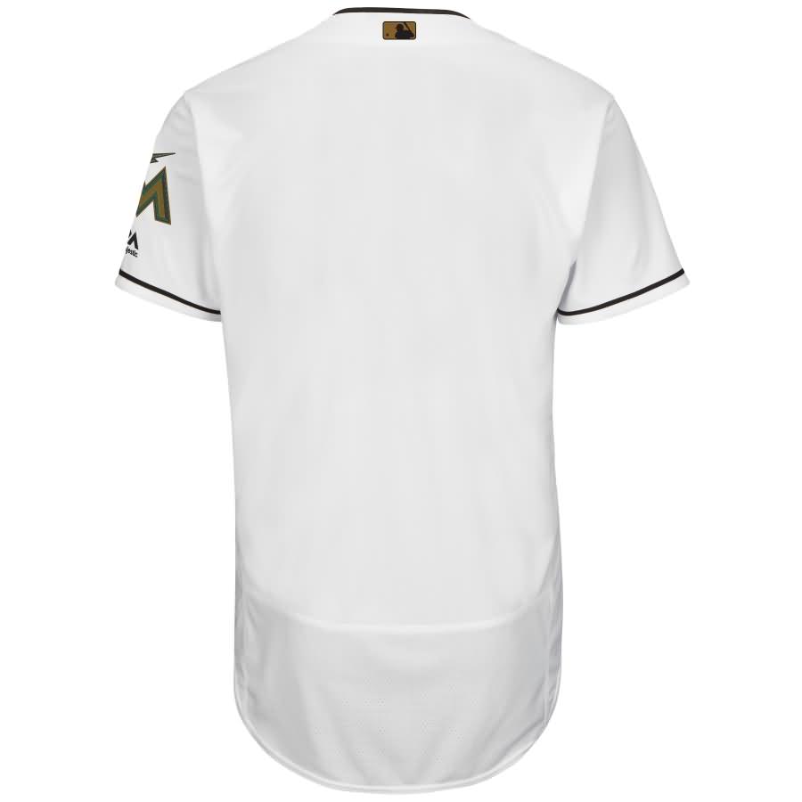 Miami Marlins Majestic Fashion 2016 Memorial Day Flex Base Team Jersey - White