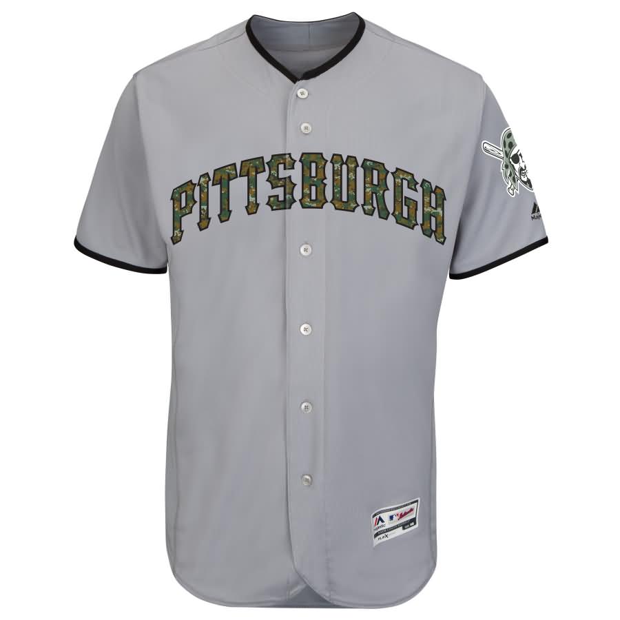 Pittsburgh Pirates Majestic Fashion 2016 Memorial Day Flex Base Team Jersey - Gray