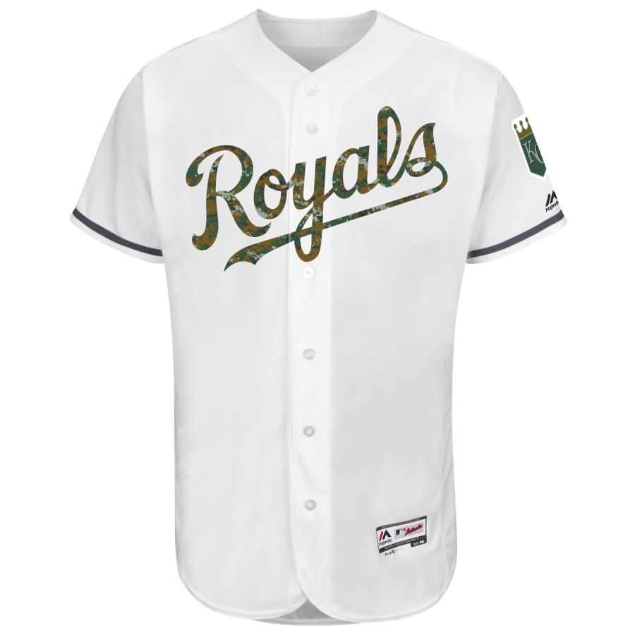 Kansas City Royals Majestic Fashion 2016 Memorial Day Flex Base Team Jersey - White