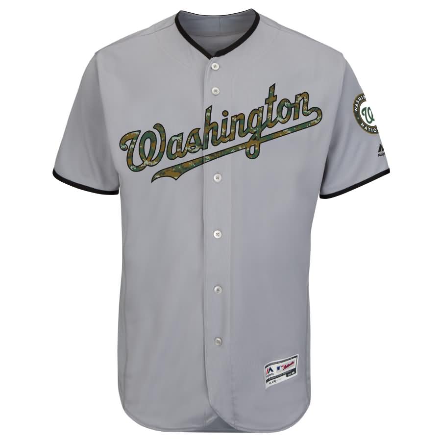 Washington Nationals Majestic Fashion 2016 Memorial Day Flex Base Team Jersey - Gray