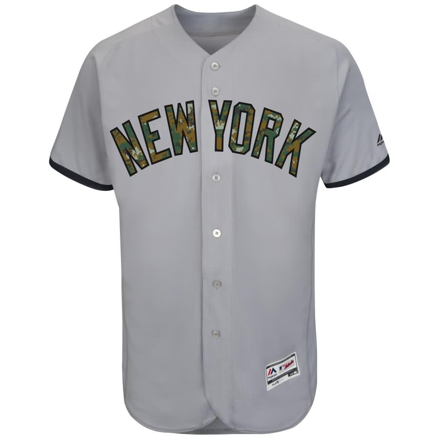 New York Yankees Majestic Fashion 2016 Memorial Day Flex Base Team Jersey - Gray