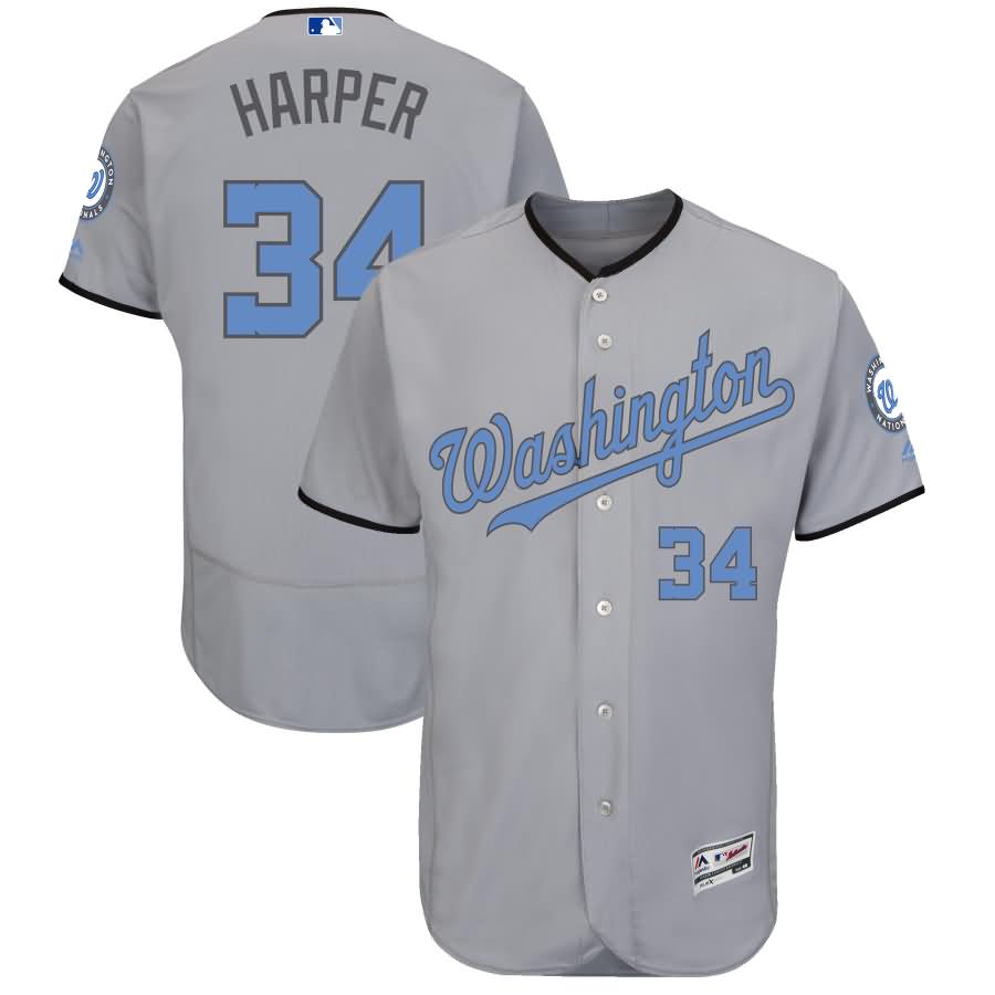 Bryce Harper Washington Nationals Majestic Father's Day Flex Base Jersey - Gray