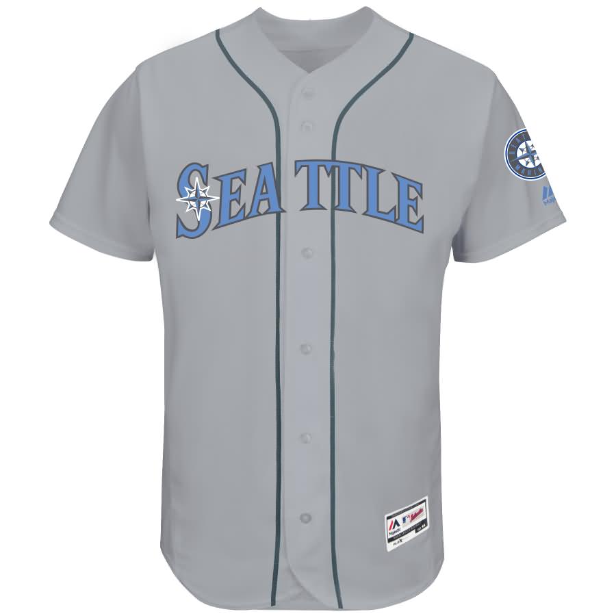 Seattle Mariners Majestic Father's Day Flex Base Team Jersey - Gray