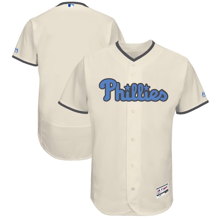 Philadelphia Phillies Majestic Father's Day Flex Base Team Jersey - Cream