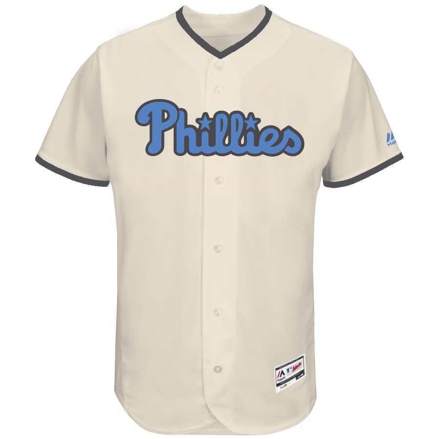 Philadelphia Phillies Majestic Father's Day Flex Base Team Jersey - Cream