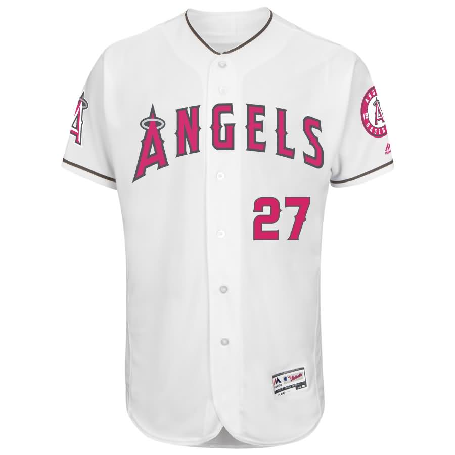 Mike Trout Los Angeles Angels Majestic Mother's Day Flex Base Jersey - White