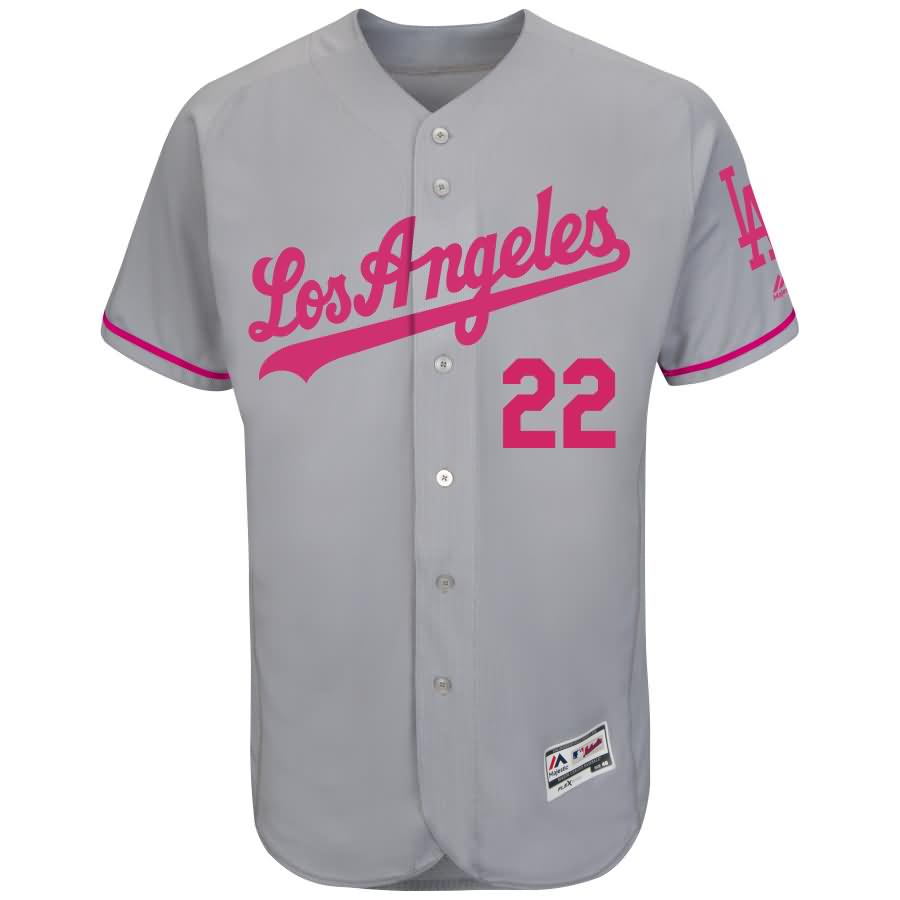 Clayton Kershaw Los Angeles Dodgers Majestic Mother's Day Flex Base Jersey - Gray