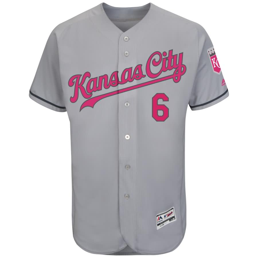 Lorenzo Cain Kansas City Royals Majestic Mother's Day Flex Base Jersey - Gray