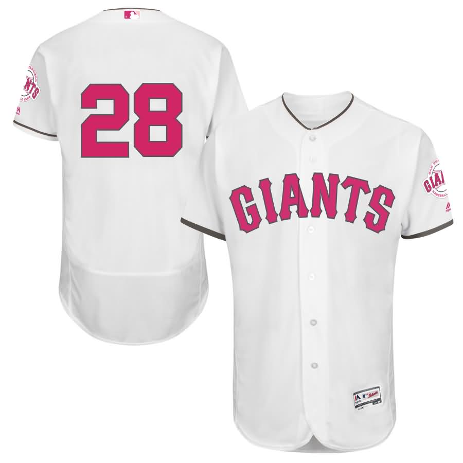 Buster Posey San Francisco Giants Majestic Mother's Day Flex Base Jersey - White