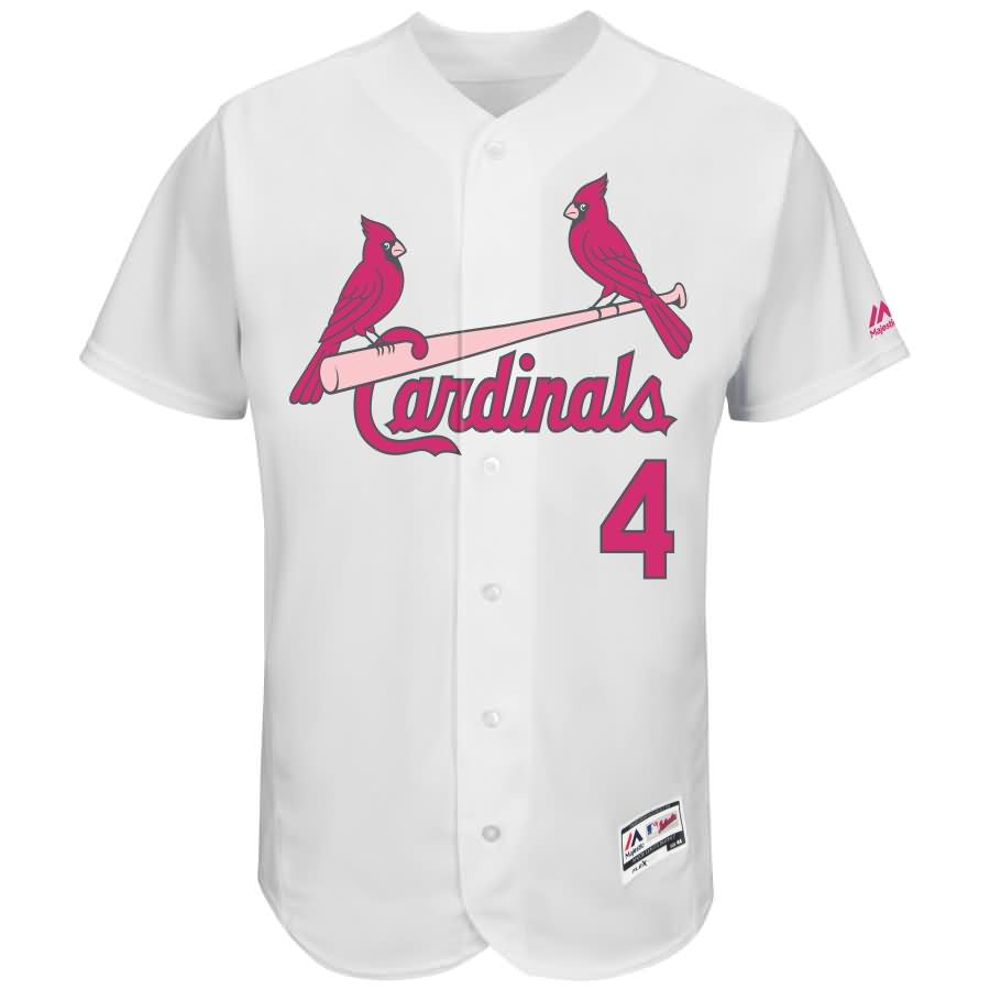 Yadier Molina St. Louis Cardinals Majestic Mother's Day Flex Base Jersey - White