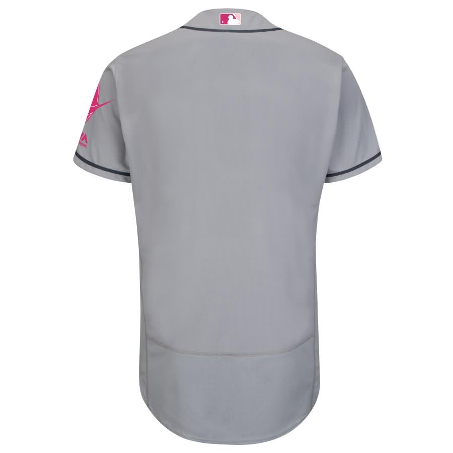 Tampa Bay Rays Majestic Mother's Day Flex Base Team Jersey - Gray