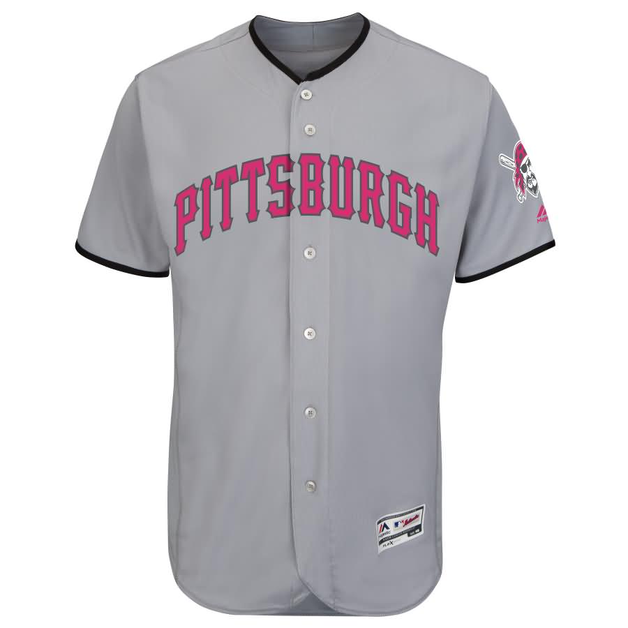 Pittsburgh Pirates Majestic Mother's Day Flex Base Team Jersey - Gray