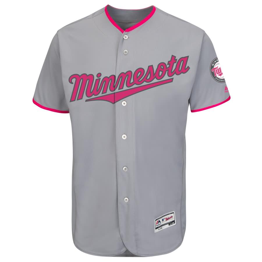 Minnesota Twins Majestic Mother's Day Flex Base Team Jersey - Gray