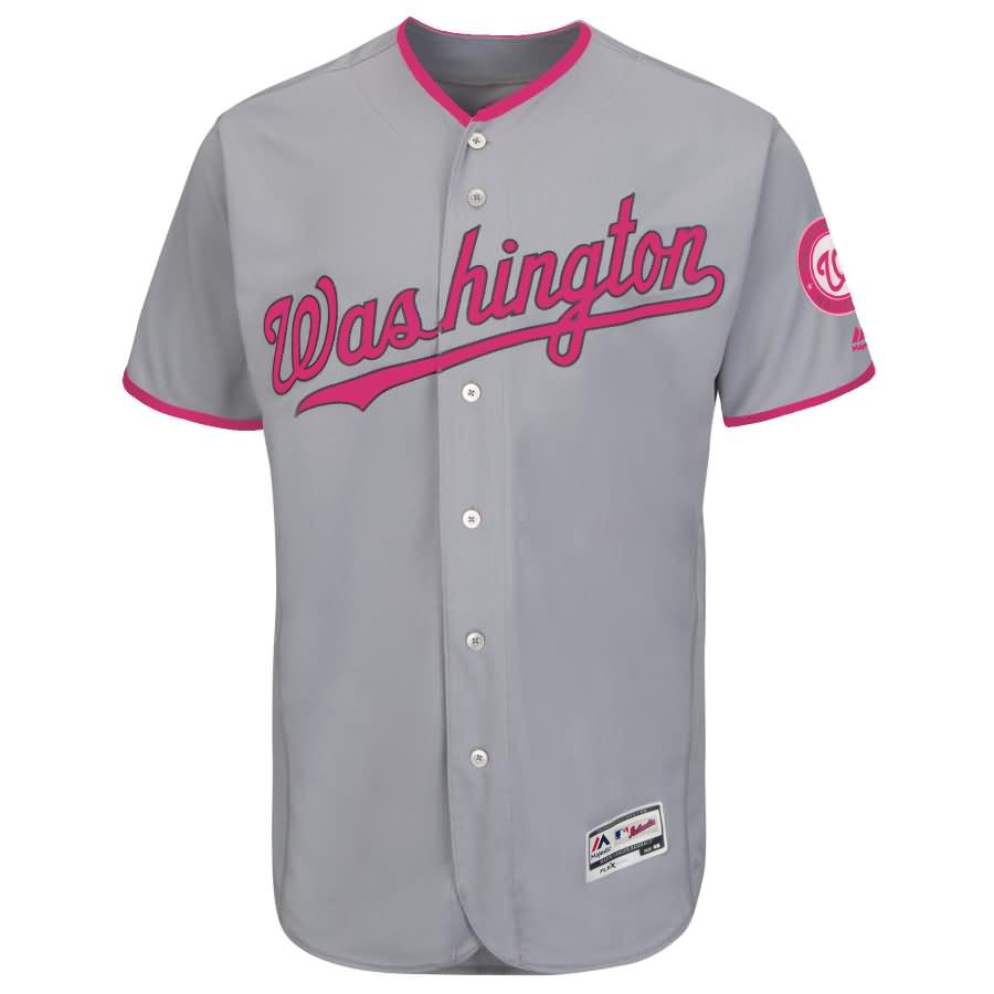 Washington Nationals Majestic Mother's Day Flex Base Team Jersey - Gray