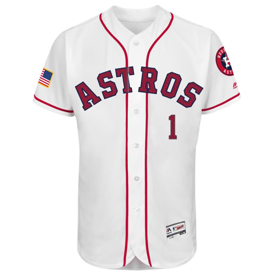 Carlos Correa Houston Astros Majestic Fashion Stars & Stripes Flex Base Player Jersey - White