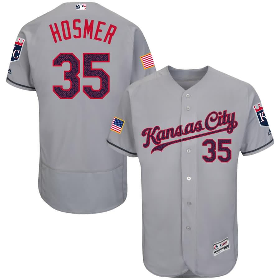 Eric Hosmer Kansas City Royals Majestic Fashion Stars & Stripes Flex Base Player Jersey - Gray