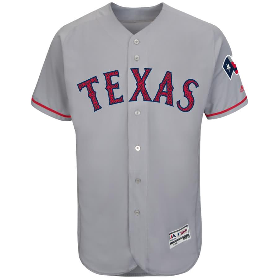 Texas Rangers Majestic Fashion Stars & Stripes Flex Base Jersey - Gray