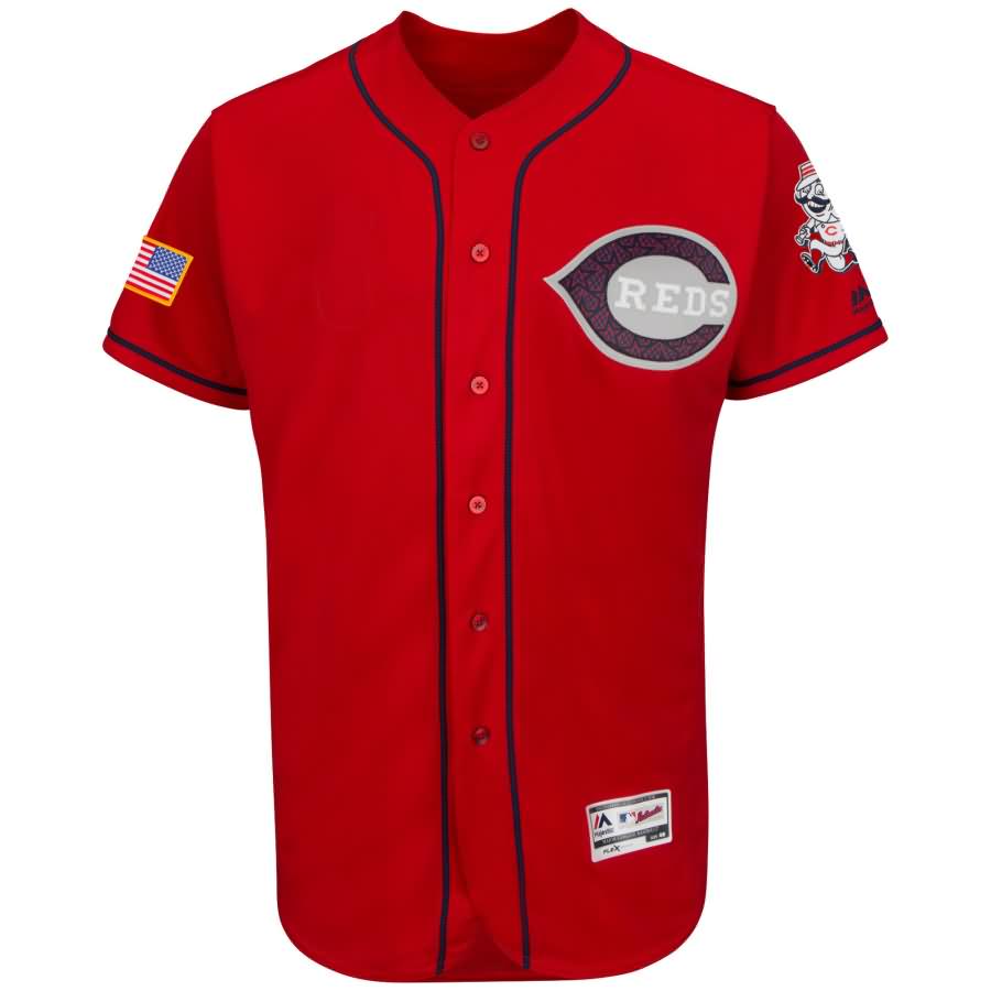 Cincinnati Reds Majestic Fashion Stars & Stripes Flex Base Jersey - Scarlet