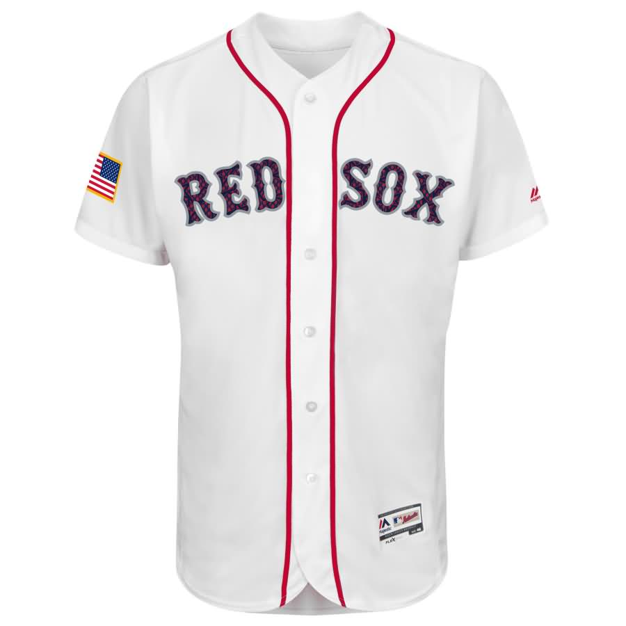 Boston Red Sox Majestic Fashion Stars & Stripes Flex Base Jersey - White