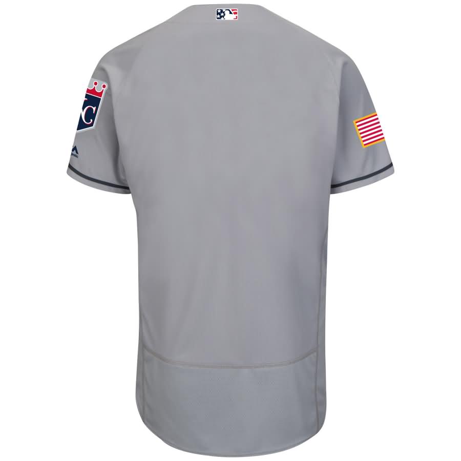 Kansas City Royals Majestic Fashion Stars & Stripes Flex Base Jersey - Gray