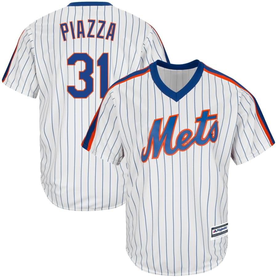 Mike Piazza New York Mets Majestic Cool Base Player Jersey - White