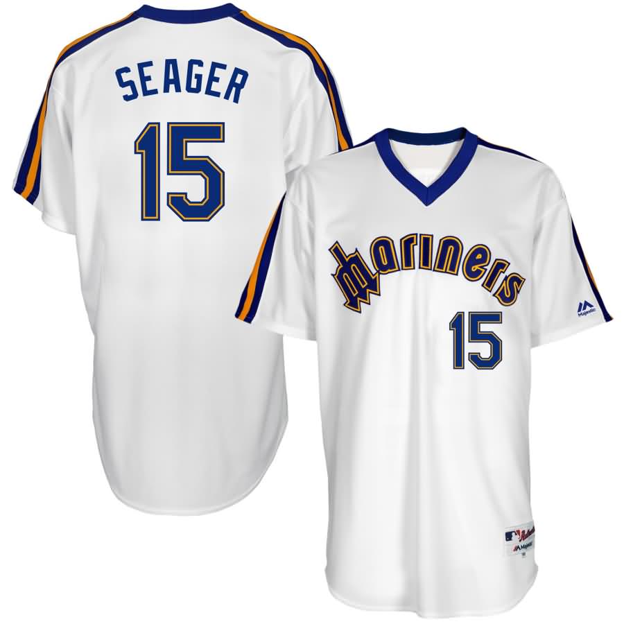 Kyle Seager Seattle Mariners Majestic 1984 Turn Back the Clock Throwback Authentic Player Jersey - White