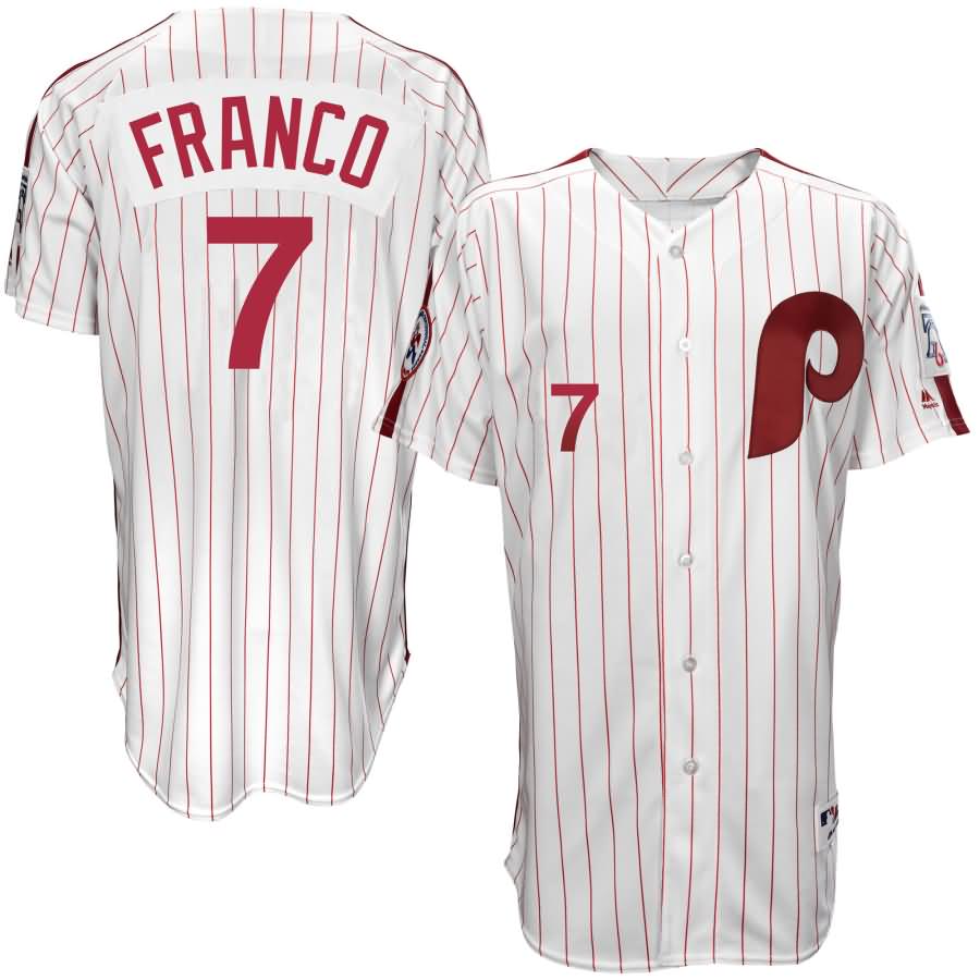 Maikel Franco Philadelphia Phillies Majestic Authentic 1976 Turn Back the Clock Player Jersey - White/Scarlet