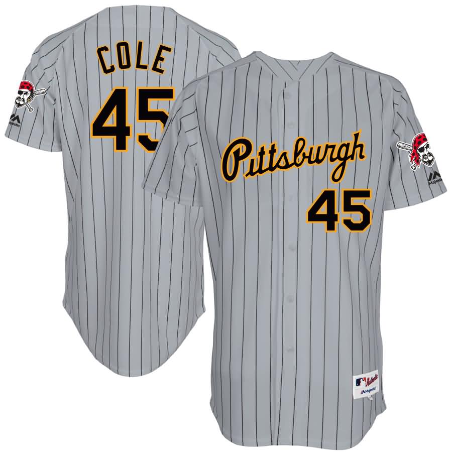 Gerrit Cole Pittsburgh Pirates Majestic 1997 Throwback Turn Back The Clock Flex Base Authentic Jersey - Gray