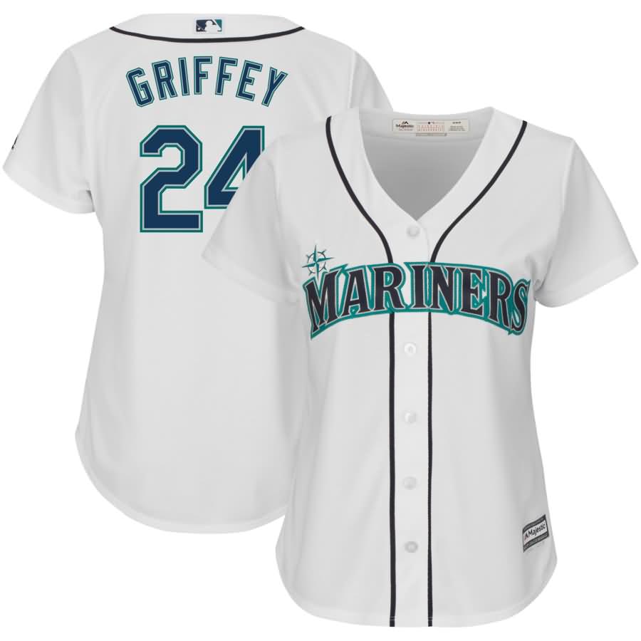 Ken Griffey Jr. Seattle Mariners Majestic Women's Cool Base Player Jersey - White