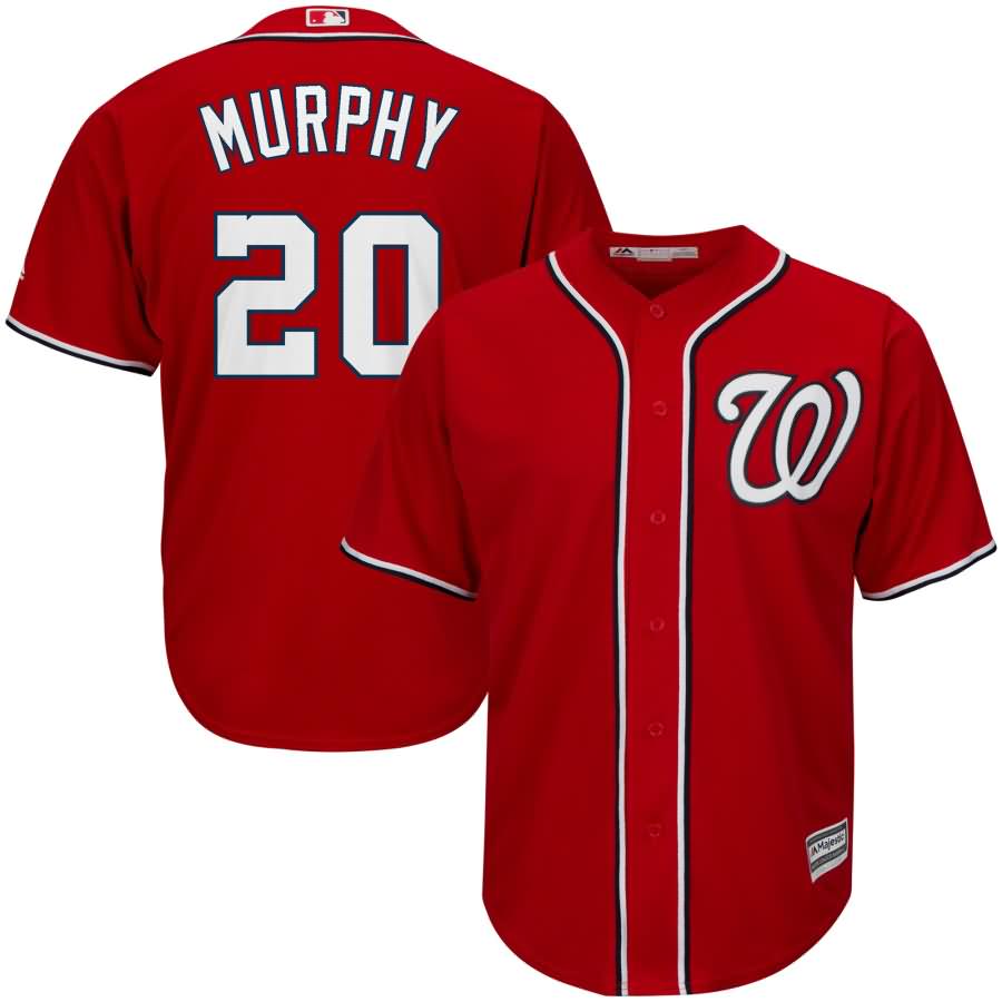 Daniel Murphy Washington Nationals Majestic Alternate Official Cool Base Player Jersey - Scarlet