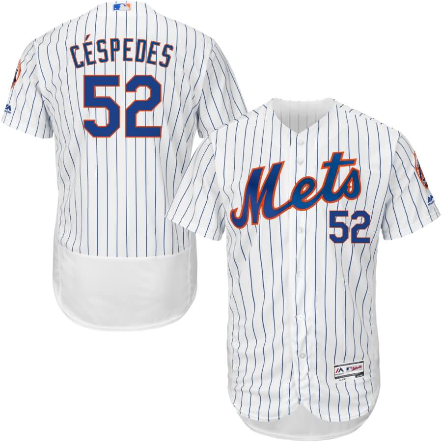 Yoenis Cespedes New York Mets Majestic Home Flex Base Authentic Collection Player Jersey - White/Royal