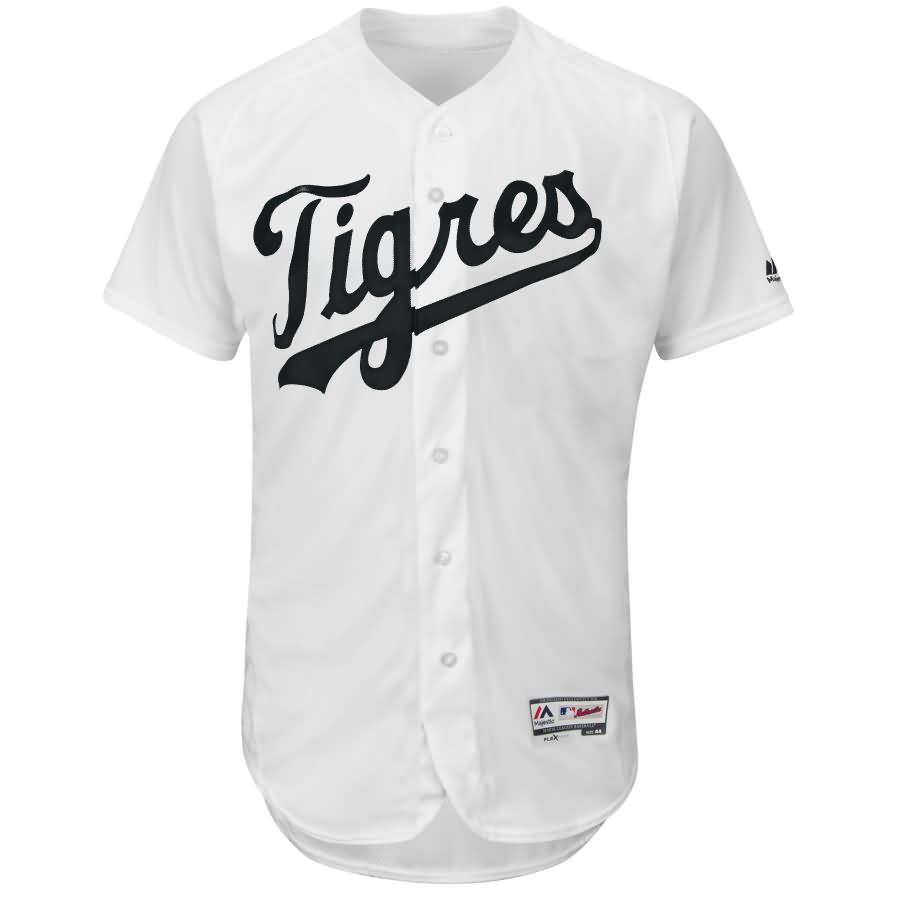 Detroit Tigers Majestic Hispanic Heritage Throwback Flex Base Team Jersey - White