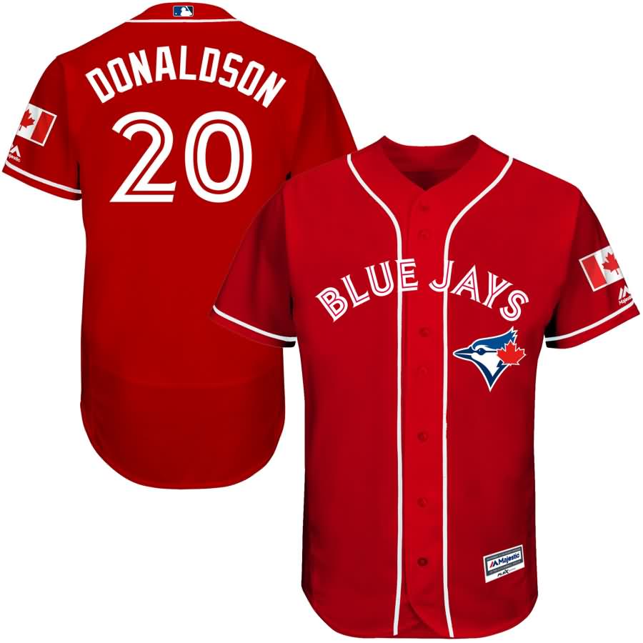 Josh Donaldson Toronto Blue Jays Majestic Fashion Canada Day Flex Base Authentic Player Jersey - Scarlet