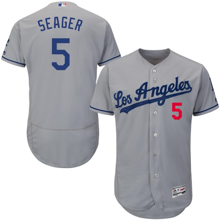 Corey Seager Los Angeles Dodgers Majestic Road Flex Base Authentic Collection Player Jersey - Gray