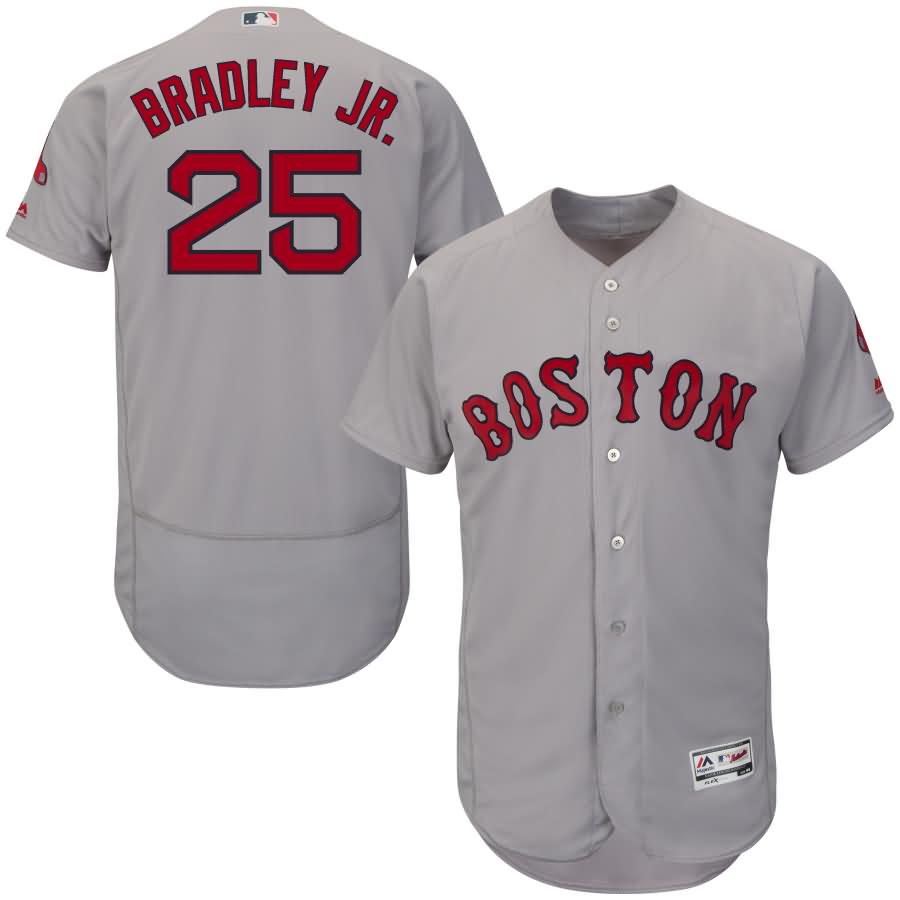 Jackie Bradley Jr. Boston Red Sox Majestic Road Flex Base Authentic Collection Player Jersey - Gray