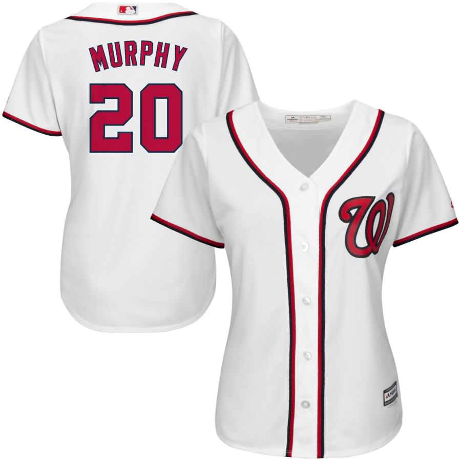 Daniel Murphy Washington Nationals Majestic Women's Home Cool Base Player Jersey - White