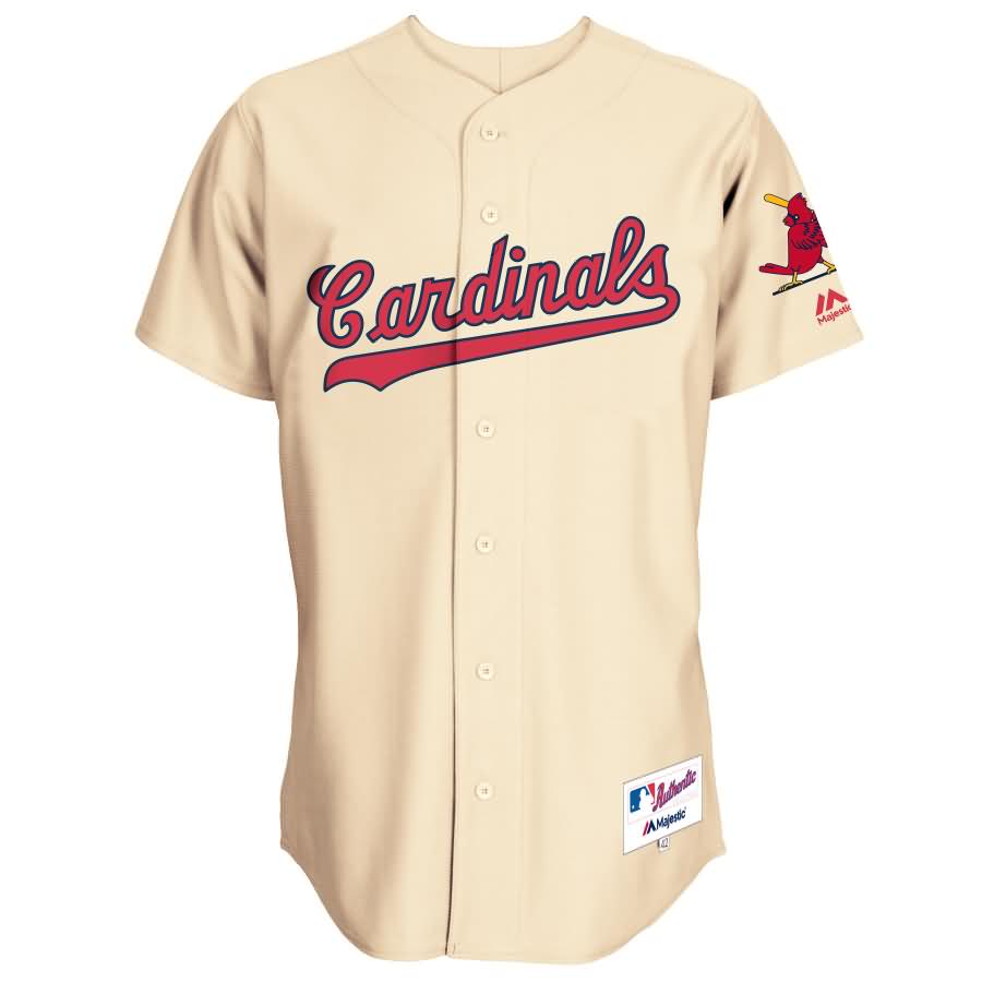 St. Louis Cardinals Majestic Turn Back the Clock Throwback Authentic Team Jersey - Cream