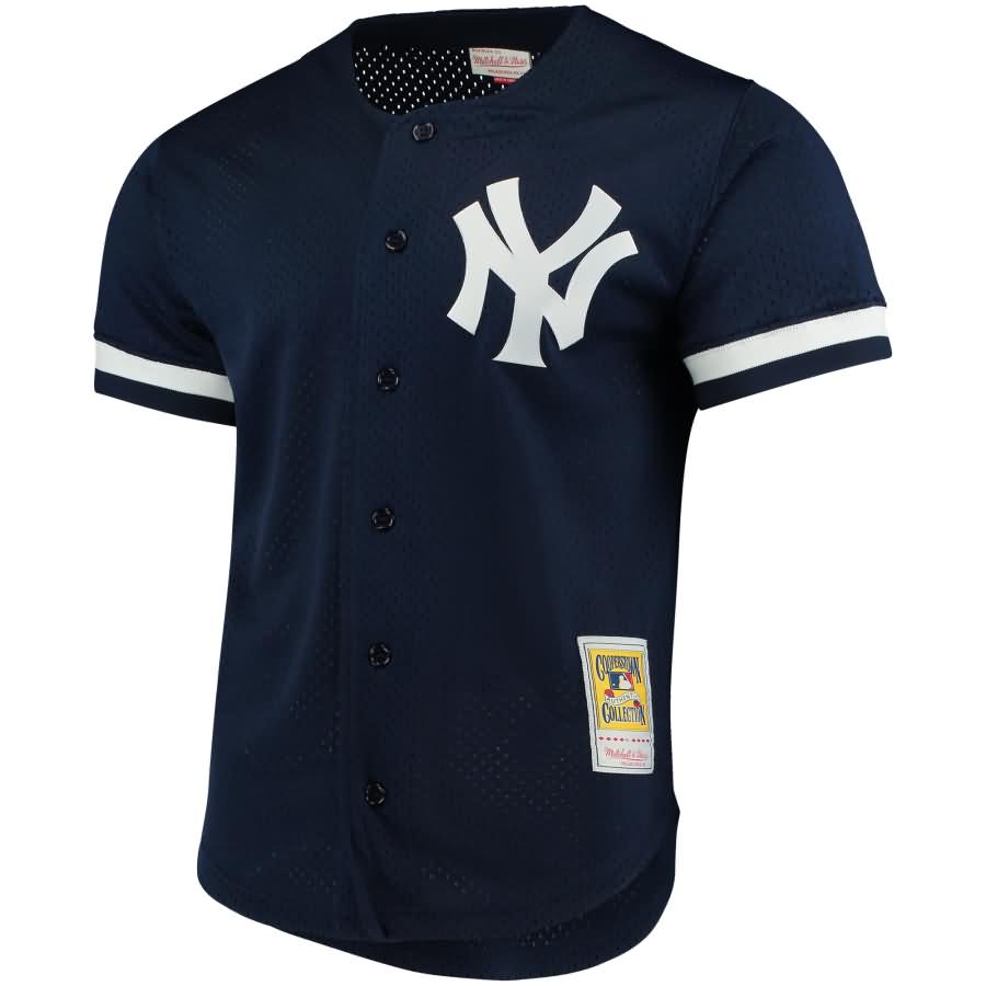 Bernie Williams New York Yankees Mitchell & Ness Fashion Cooperstown Collection Mesh Batting Practice Jersey - Navy