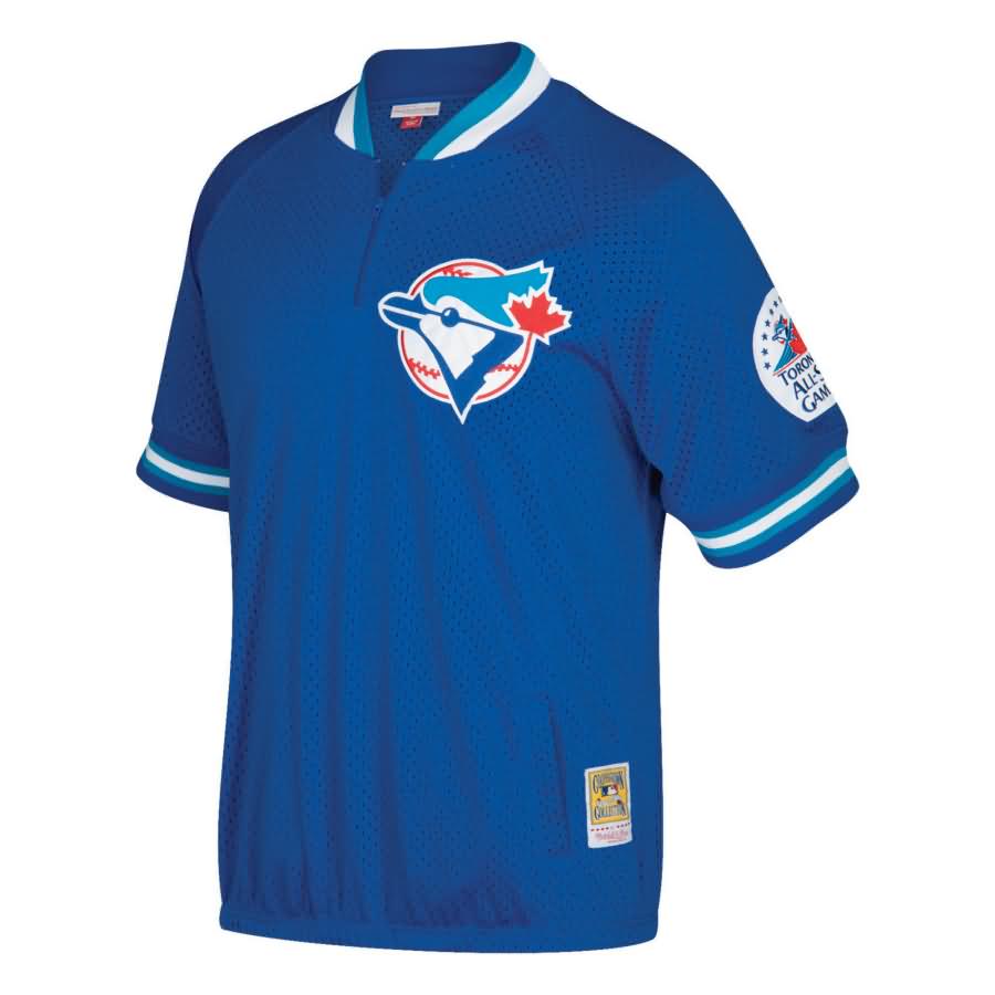 Roberto Alomar Toronto Blue Jays Mitchell & Ness Cooperstown Collection Mesh Batting Practice Quarter-Zip Jersey - Royal