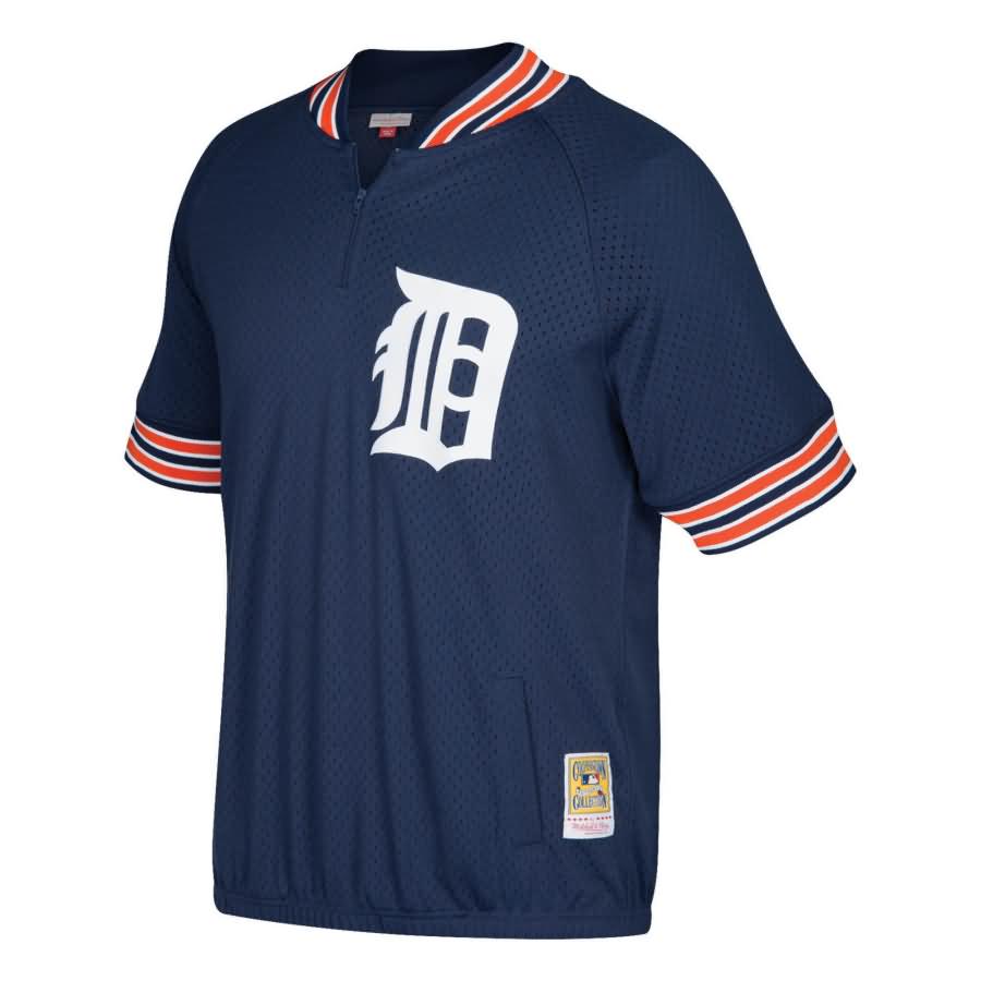 Kirk Gibson Detroit Tigers Mitchell & Ness Cooperstown Collection Mesh Batting Practice Quarter-Zip Jersey - Navy